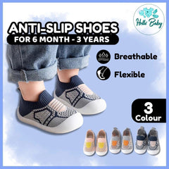 Anti-Slip Baby Shoes for 6 Months – 3 Years | Breathable & Flexible Soft Sole Toddler Shoes | Montessori Walking Shoes