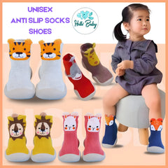 Unisex Anti-Slip Socks Shoes for Babies and Toddlers | Soft Rubber Sole, Breathable Knitted Design | Perfect for 6–24 Months