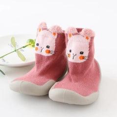 Unisex Anti-Slip Socks Shoes for Babies and Toddlers | Soft Rubber Sole, Breathable Knitted Design | Perfect for 6–24 Months